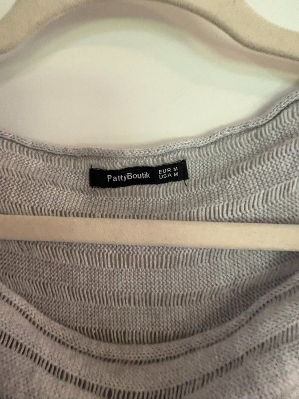 PattyBoutik Gray Cowl Neck Dolman Knit Sweater Women's M
